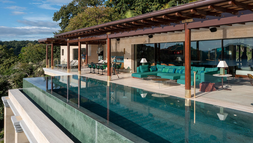 The Hive Residence second floor terrace pool and sofa